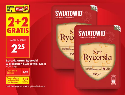 Ser z dziurami Rycerski w plastrach promocja w Biedronka