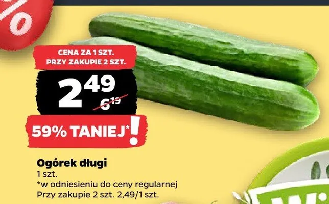 Ogórek długi promocja w Netto