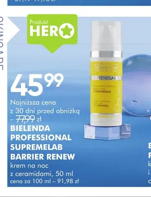 Krem na noc z ceramidami Bielenda Professional Supremelab Barrier Renew promocja w Super-Pharm