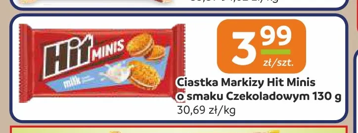 Ciastka markizy Hit Minis o smaku czekoladowym promocja w Społem Częstochowa