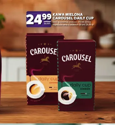 Kawa mielona Carousel Daily Cup Classic promocja w Stokrotka