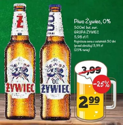 Piwo Żywiec 0% promocja w Arhelan