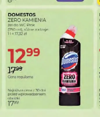 Żel do WC Domestos Zero Kamienia Pink promocja w Drogerie Jawa
