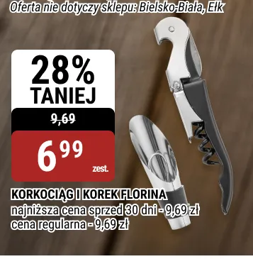 Korkociąg i korek Florina promocja w bi1