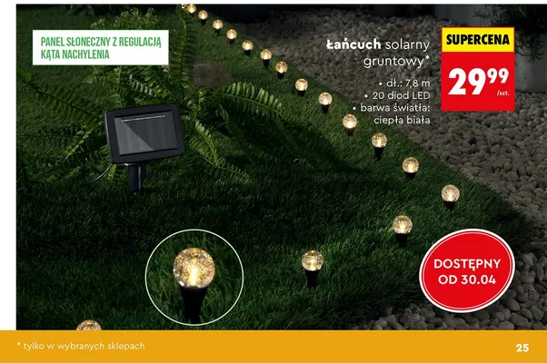 Łańcuch solarny gruntowy promocja w Biedronka