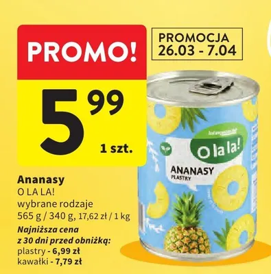 Ananasy promocja w Intermarche