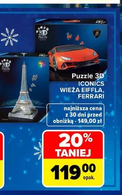 Puzzle 3D Iconics Ferrari Ravensburger promocja w Carrefour