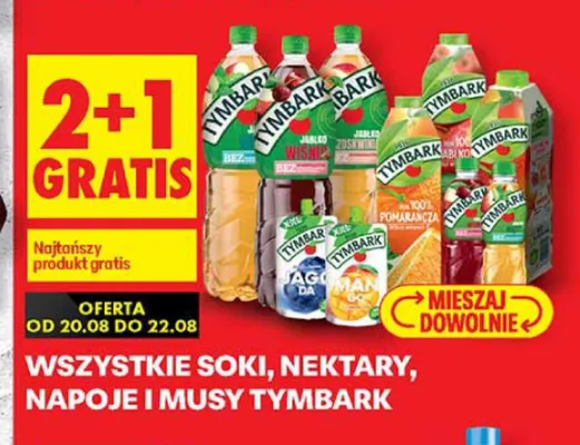 Sok Tymbark pomarańcza 100% promocja w Biedronka