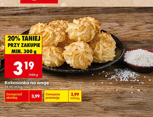 Kokosanka na wagę promocja w Biedronka
