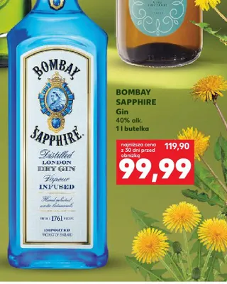 Gin Bombay Sapphire 40% alk. promocja w Kaufland