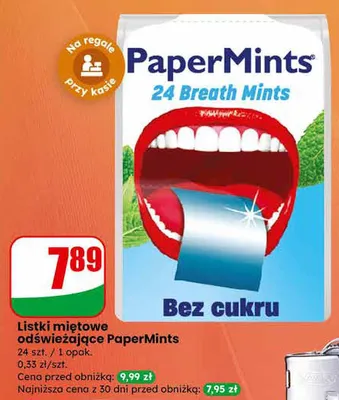 Listki miętowe odświeżające promocja w Dino