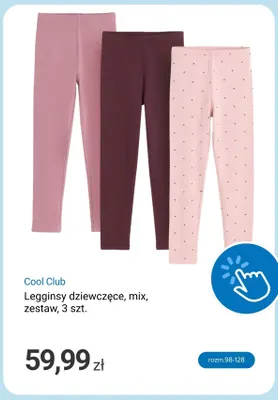 Legginsy dziewczęce mix 3-pak Cool Club promocja w Smyk