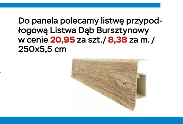 Listwa przypodłogowa Dąb Bursztynowy promocja w Abra Meble