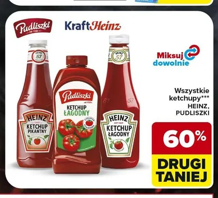 Ketchup łagodny Heinz promocja w Carrefour