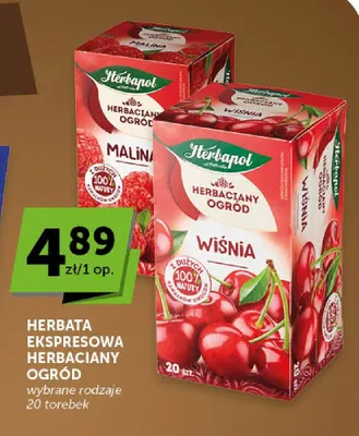 Herbata ekspresowa Herbaciany Ogród wiśnia Herbapol promocja w Groszek