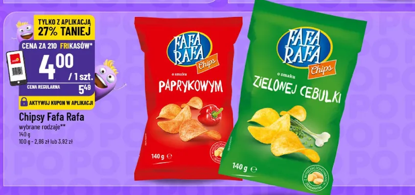 Chipsy wybrane rodzaje promocja w POLOmarket