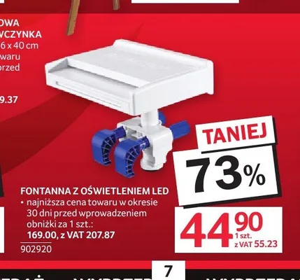 Fontanna z oświetleniem LED promocja w Selgros