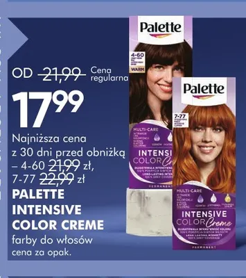 Farba do włosów Palette Intensive Color Creme 7-77 promocja w Super-Pharm