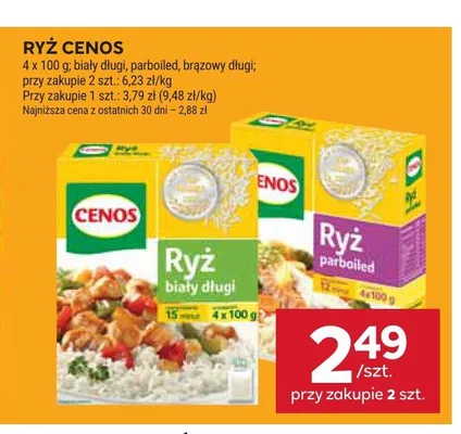 Ryż biały długi Cenos promocja w Stokrotka