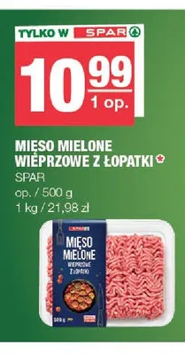 Mięso mielone wieprzowe z łopatki SPAR promocja w SPAR