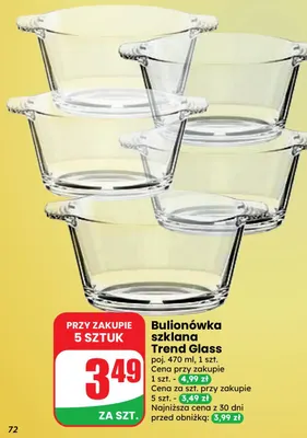 Bulionówka szklana Trend Glass 470 ml promocja w Dino