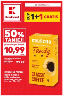 Kawa mielona Eduscho Family promocja w Kaufland