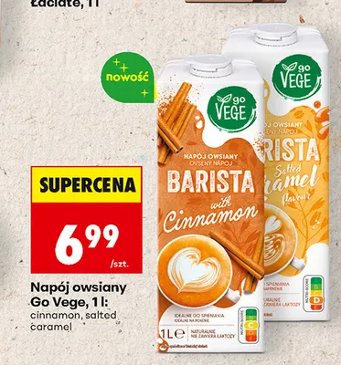 Napój owsiany Go Vege salted caramel promocja w Biedronka