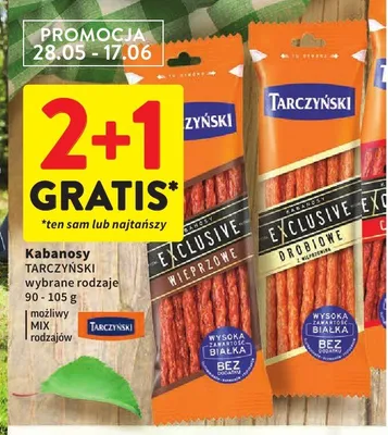 Kabanosy Exclusive wieprzowe Tarczyński promocja w Intermarche