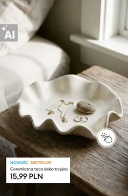 Ceramiczna taca dekoracyjna promocja w Sinsay