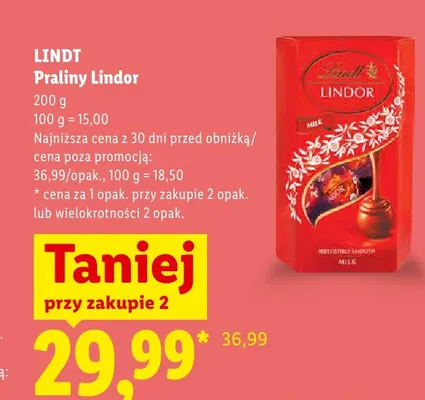 Praliny Lindt Lindor promocja w Lidl