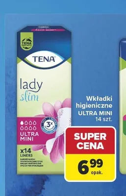 Wkładki higieniczne Tena Lady Slim Ultra Mini promocja w Carrefour