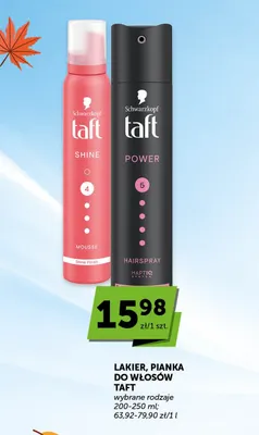 Pianka do włosów Taft Shine promocja w Euro Sklep