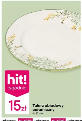 Talerz obiadowy ceramiczny śr. 27cm promocja w Pepco