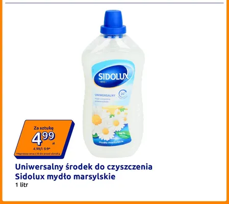Uniwersalny środek do czyszczenia Sidolux mydło marsylskie promocja w Action