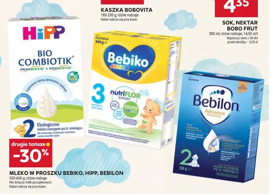 Mleko w proszku Bebiko, HiPP, Bebilon promocja w Stokrotka