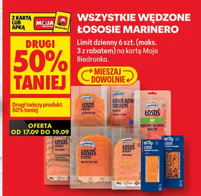 Łosoś wędzony fit Marinero promocja w Biedronka