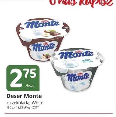 Deser Monte z czekoladą promocja w Marketvita