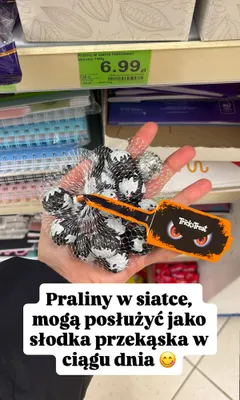 Praliny w siatce Millano Halloween promocja w Dino