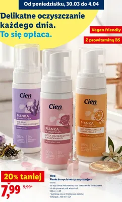 Pianka do mycia twarzy, oczyszczająca bio algi & kwas hialuronowy promocja w Lidl