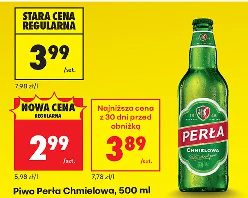 Piwo Perła Chmielowa promocja w Biedronka