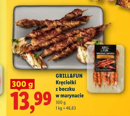 Kręciołki z boczku w marynacie GRILL&FUN promocja w Lidl