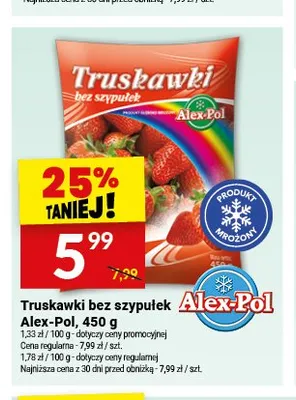 Truskawki bez szypułek Alex-Pol promocja w Twój Market