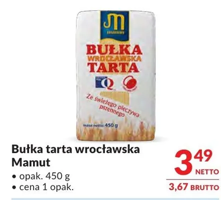 Bułka tarta wrocławska Mamut promocja w Makro