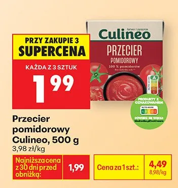 Przecier pomidorowy Culineo promocja w Biedronka