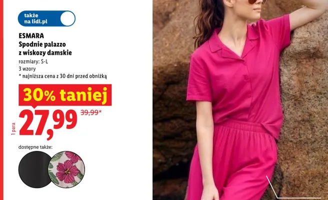 Spodnie palazzo z wiskozy damskie ESMARA promocja w Lidl
