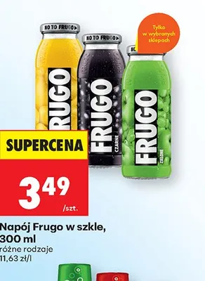 Napój Frugo w szkle promocja w Biedronka
