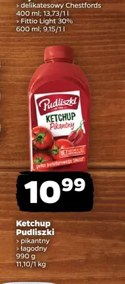 Ketchup łagodny Pudliszki promocja w Netto