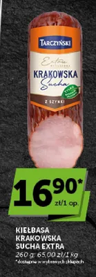 Kiełbasa krakowska sucha extra Tarczyński promocja w ABC