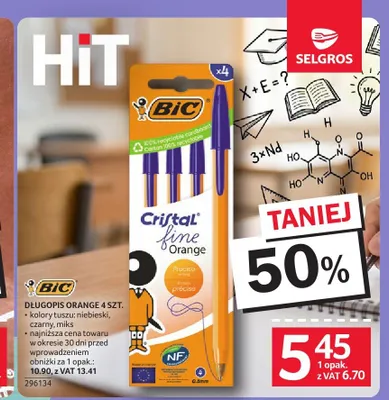 Długopis BIC Orange promocja w Selgros