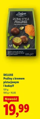 Praliny z kremem pistacjowym i kadayif promocja w Lidl